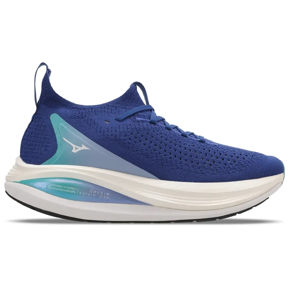 Tênis Mizuno Neo Vista 2 Masculino Azul vista lateral com design moderno e solado branco e azul